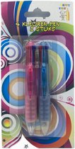 Vier kleuren Pen - 2 stuks - Roze en Blauw