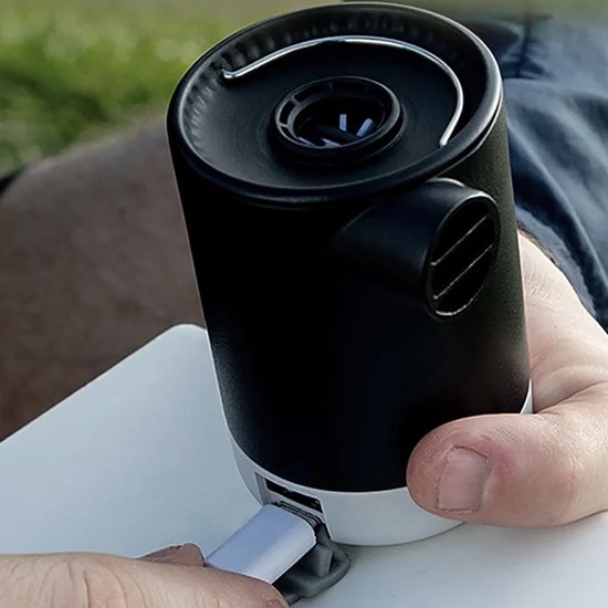 Electrische opblaas pomp - wit - 4 in 1 - Luchtpomp - Lantaarn - Vacuümpomp - Noodpowerbank - Camping - Gadgets electronica - Reiskoffer benodigdheden - Luchtpomp - Opblaaspomp - Mannen - Vakantie van LAMSN槐 — afbeelding 4