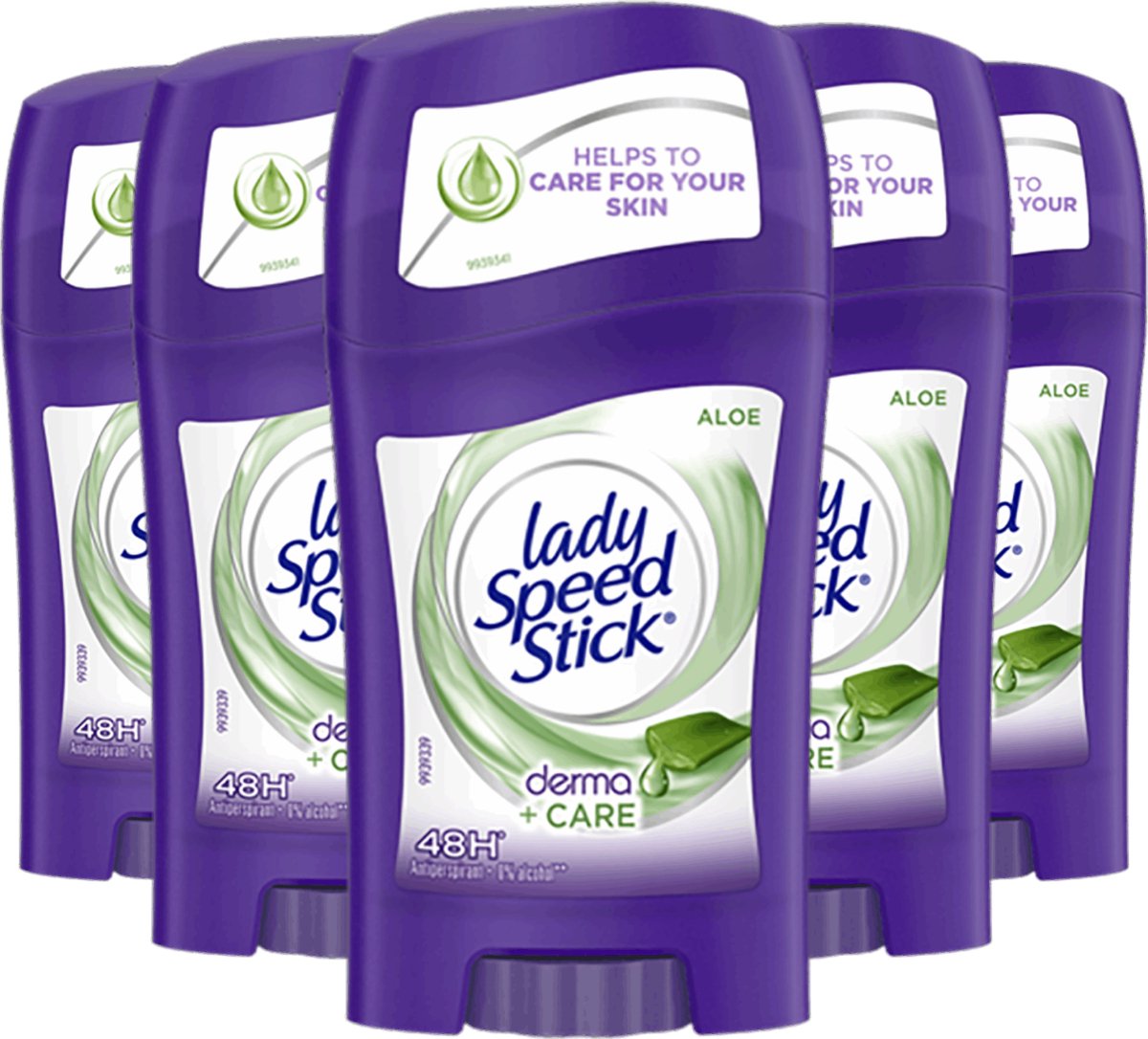 Goedkoopste Lady Speed Stick Aloe Derma Care Deodorant Stick - 5 x 45g