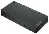 Lenovo 40B50090EU, Avec fil, USB 3.2 Gen 1 (3.1 Gen 1) Type-C, 3,5 mm, 100,1000 Mbit/s, Noir, 4K Ultra HD