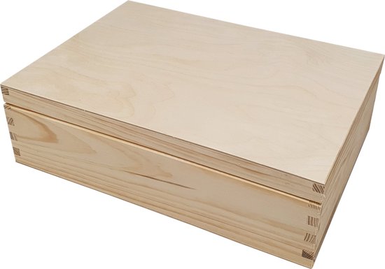 Houten fruitkist 60x40x20cm - fietskrat- flessenkrat