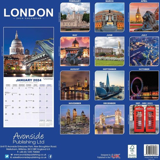 Londen / London Kalender 2024 bol