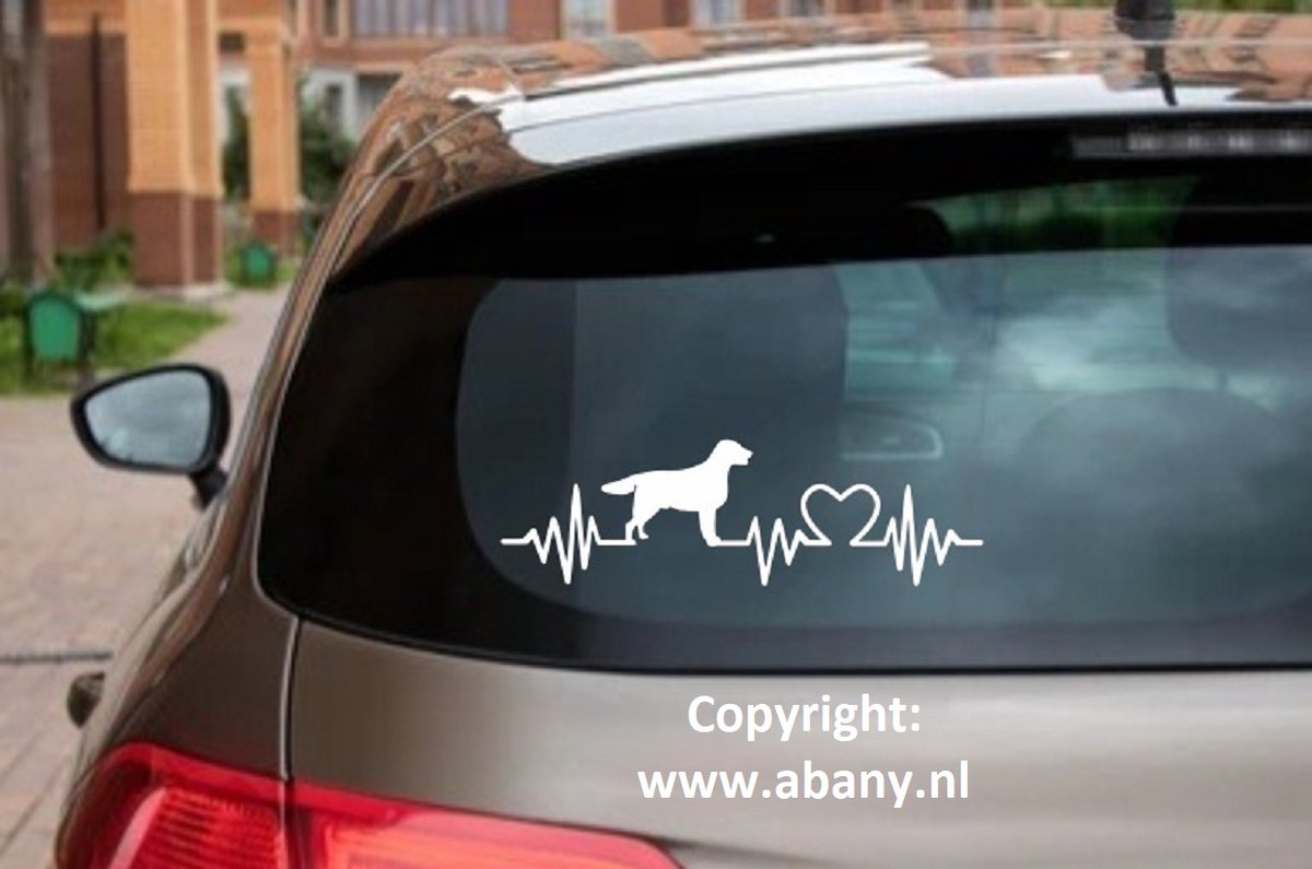 Engelse springer spaniel model 2 - 3 x – autosticker - sticker voor raam auto deur muur laptop - heartbeat - rashondensticker - hondenlijn – hondenriem - Doglove - Abany quality design