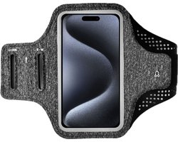 BixB Hardloop Telefoonhouder Geschikt voor iPhone 15 Pro Max - Sportarmband Telefoon - Hardloopband
