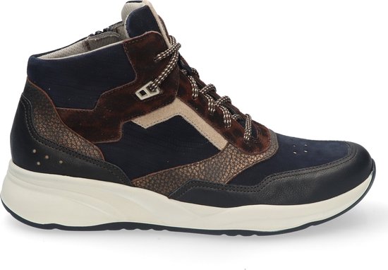 Durea Veterboot 9778 608 1177 Zwart Donkerblauw Wijdte K