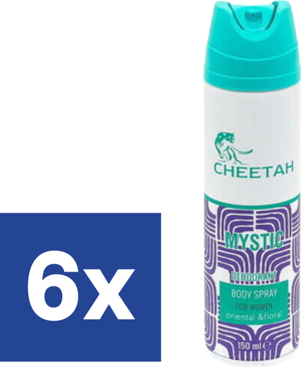 Goedkoopste Cheetah For Woman Deospray Mystic - 6 x 150 ml