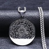 WiseGoods Premium Engelen Talisman & Ketting - Engel Kettingen - Dames & Heren Sieraden - Cadeau - Accessoires - Zilver 50cm