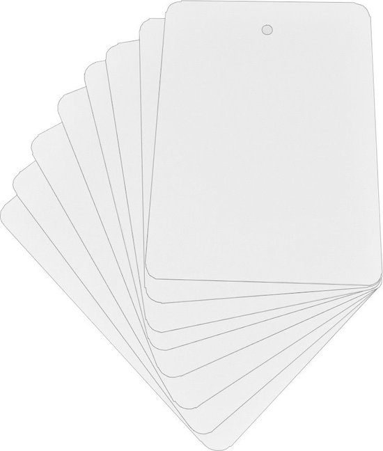 Belle Vous 1000 Pak Witte Kraft Papieren Geschenk Labels - 4,5 x 2,5 cm - Rechthoekige Beschijfbare Hangende Labels voor Geschenken, DIY Hobby, Kerstmis, Bruiloft, Verjaardagen en Merchandise