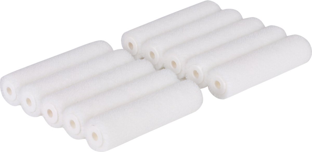 Copenhagen Pro aflakroller vilt - 5 mm poolhoogte - 10 cm - wit (10 stuks)