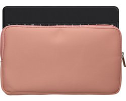 kwmobile toetsenbord hoes geschikt voor Logitech KEYS-TO-GO hoesje - Nylon keyboard beschermhoes - Reis case met rits - Keyboards cover in pastelkleurige perzik