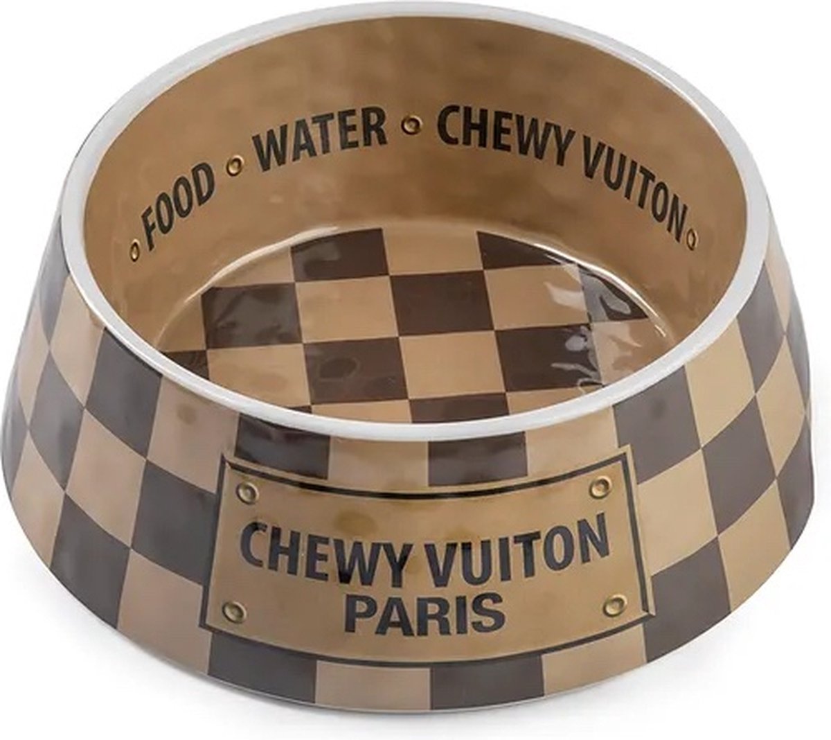 Chewy Vuiton Checker voerbak large