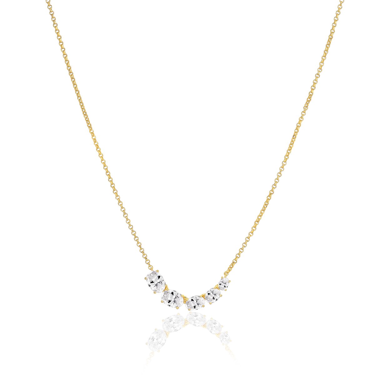 SIF JAKOBS JEWELLERY ELLISSE CINQUE NECKLACE SJ-N2332-CZ-YG