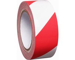 Proline vloermarkering tape gestreept rood/wit -33 m x 5 cm (lxb)