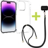 Coque antichoc iMoshion et cordon téléphonique universel adapté à Apple iPhone 14 Pro - Transparent