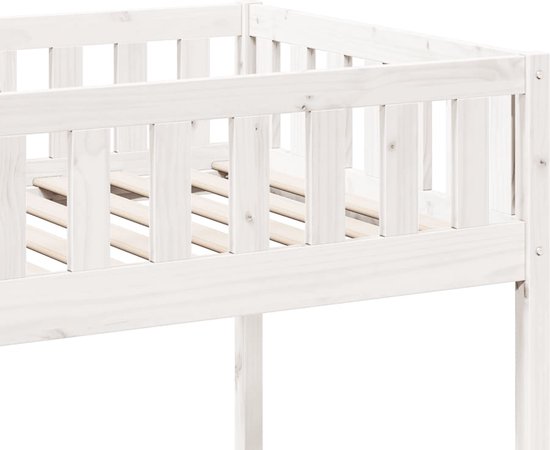 vidaXL - Lit enfant - sans - matelas - solide - bois de pin - blanc - 90x190 - cm