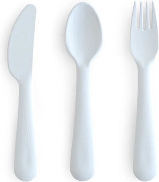 Ensemble de couverts Mushie | Poudre bleue