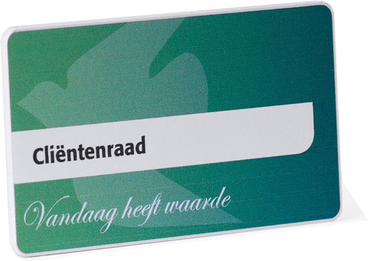 Naambadge | rechthoekige plaatbadge 70x40mm | Bedrukt | kwantumkortingen