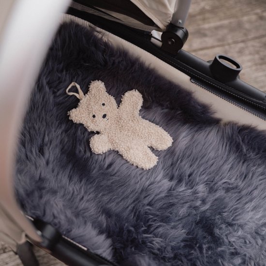 WOOOL Schapenvacht 2-in-1 Kinderwagen Buggy - WOOLA (Grijs) - Inleg & Opleg - 100% Echte Schapenvacht - Klassieke Wol - Veilig, ECO & Duurzaam van WOOOL — afbeelding 3