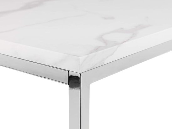 FATIVO Entryway Console Tafel Hal Decor: Wit Marmeren Top Consoles Bureau Lange 100 cm Hoogglans Gesinterde Steen Marmeren Tafelblad Goud Frame Slanke Hoge Moderne Sofa Bijzettafels Entryway Meubels
