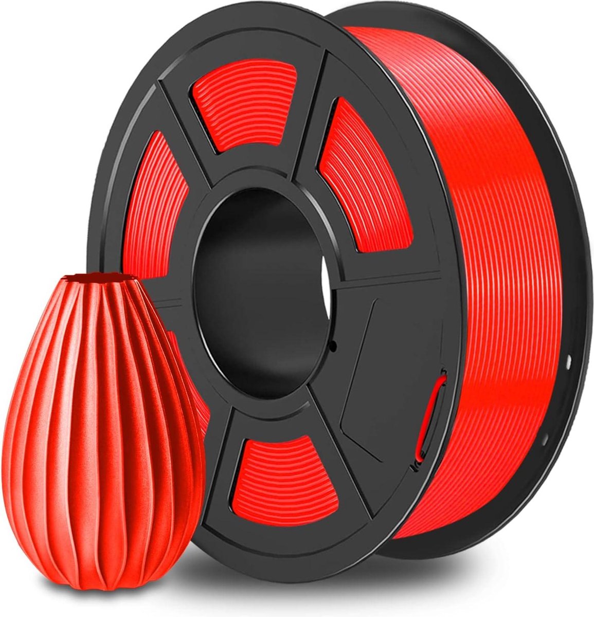 1.75mm PETG Filament- 1kg Spool- Red- for Most FDM Printers