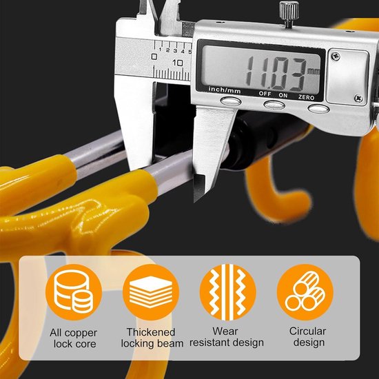 Antivol de guidon de voiture avec couvercle de protection en silicone - Protection antivol des griffes de direction antivol de volant de voiture avec marque de qualité