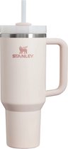 Stanley Quencher H2.0 Flowstate Tumbler - Rose Quartz - 1.2L - RVS - Stanley Cup met Rietje en Handvat - Thermosbeker - Thermosfles - Beker - Drinkbeker - Drinkfles - Fles - Koffiebeker To Go - Mug - Waterfles
