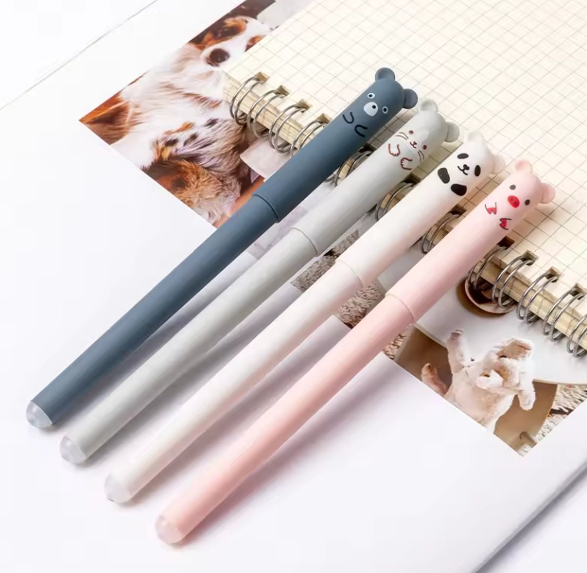 Schattige Uitgumbare Pennen - 4 stuks - Multicolor van Merkloos / Sans marque — cadeau in Hobby - foto 3