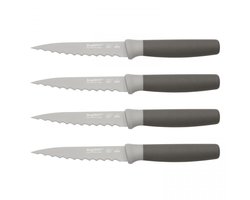 LEO 4-delige set steakmessen - Grijs -