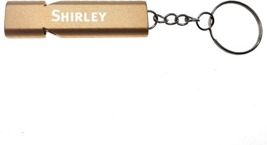 Porte-clés - Sifflet - Avec nom - Shirley - Goud - Sécurité