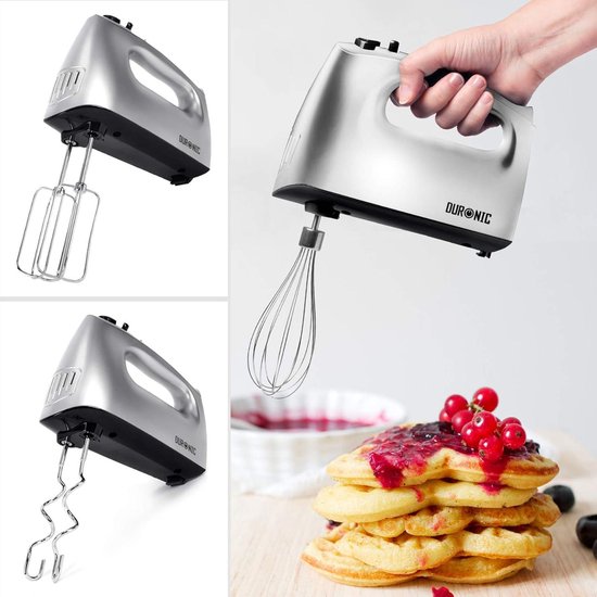 Elektrische Handmixer 400 W - 5 Snelheden - Inclusief Accessoirehouder - Mixer Haak en Garde - Ideaal voor Taart - Cake - Crèmes - Gebak — afbeelding 2
