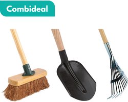 Tuilana ® - COMBIDEAL - Kindertuingereedschap - Kinderbezem - Kinderschep - Kinderhark