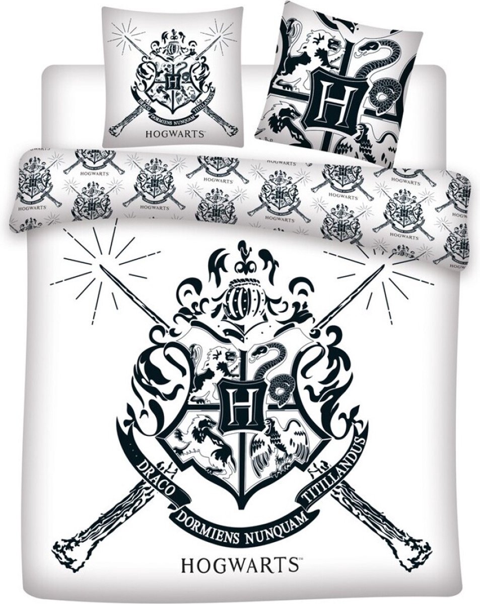 Harry Potter Dekbedovertrek wit - 240 x 220 cm Polyester