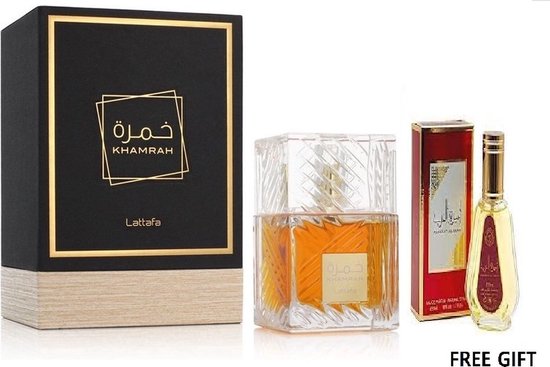Lattafa EDP Khamrah 100 ml Unisex Perfume & Ameerat El Arab Parfum 35ml [TOTAL 135]