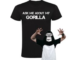 Ask me about my Gorilla Heren T-shirt - dieren - humor - grappig - verkleden - gorilla