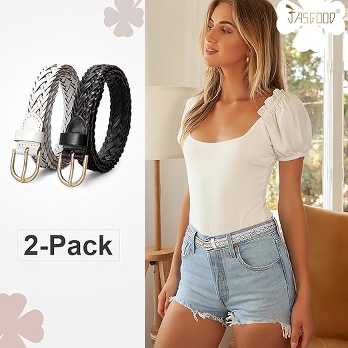 JasGood 3 stuks dames skinny lederen riem voor jurk broek jeans, dames dunne taille riem met gouden gesp, XL:Anzug Taillengröße 105cm-114cm JasGood 3 stuks dames skinny lederen riem voor jurk broek jeans, dames dunne taille riem met gouden gesp, XL:Anzug Taillengröße 105cm-114cm