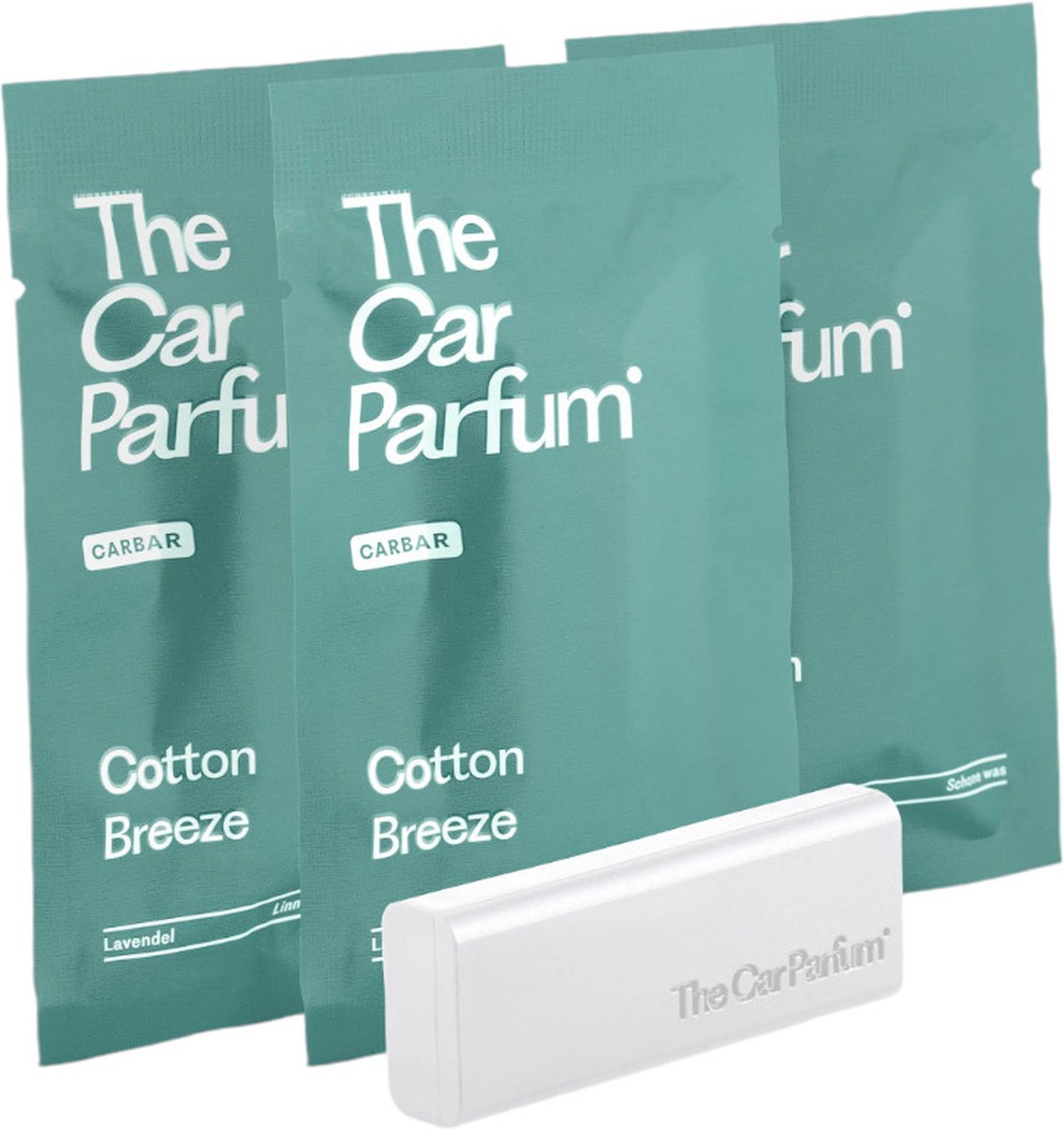 Goedkoopste The Car Parfum Auto Parfum - 3 Navullingen - Auto Geur Met Houder - The CarBar - Auto Geurverfrisser - Cotton Breeze Set