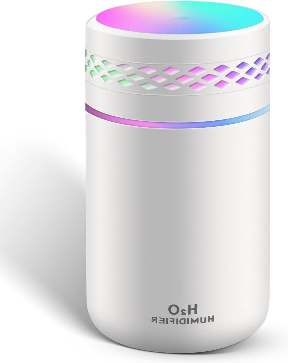 Luchtbevochtiger 260 ml watertank stille ultrasoon nachtlicht automatische uitschakeling premium bevochtigingeenheid wit