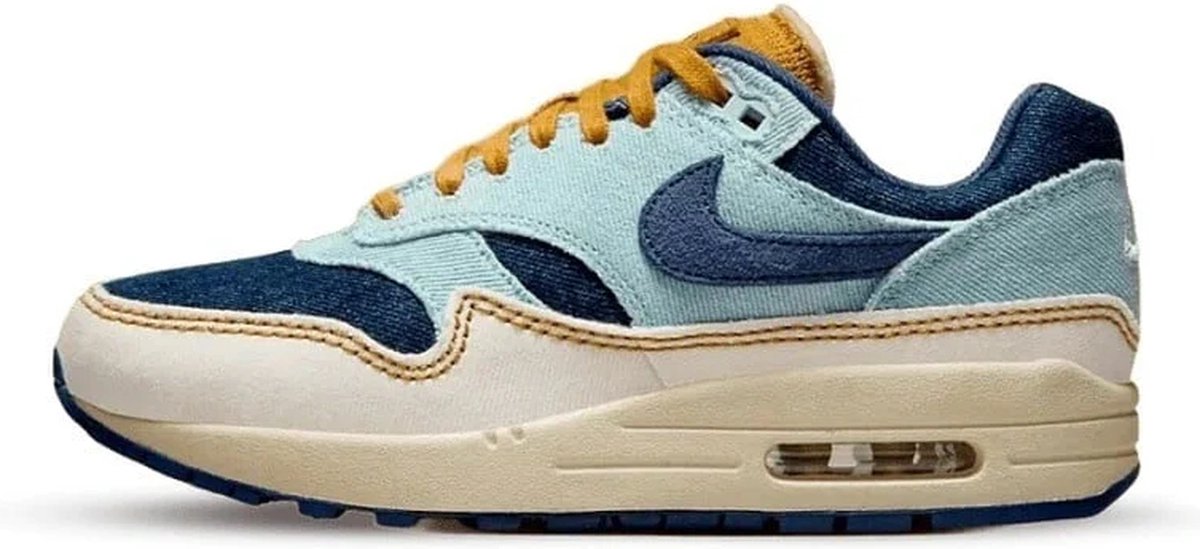 Nike Air Max 1 '87 'Denim Aura' - maat EU36.5 - FQ8900-440 - sneakers laag  - denim -... | bol