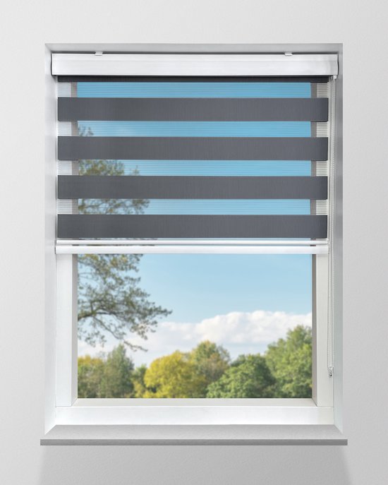 Duo Rolgordijn Lichtdoorlatend - Grijs - 150x175cm