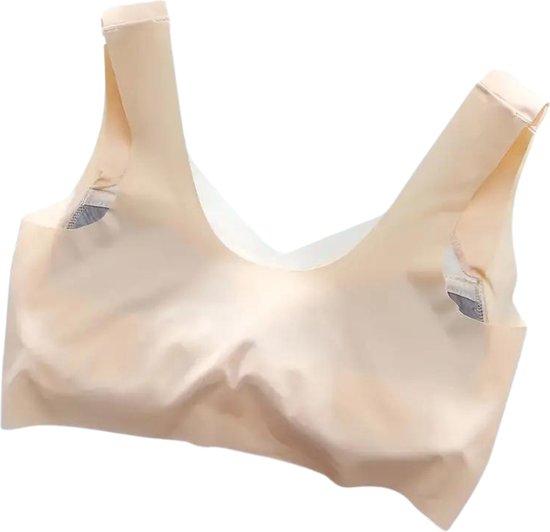 Soutien BH Bovista sans armatures - Sans Bracelets - Soutiens-gorge -gorge Push -up - Soutien-gorge Comfort - Confortable - Solide - Yoga - Kaki - Taille S
