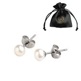 Boucle d'oreille perle d'eau douce Little Pearl - blanc - Zhen Zhu