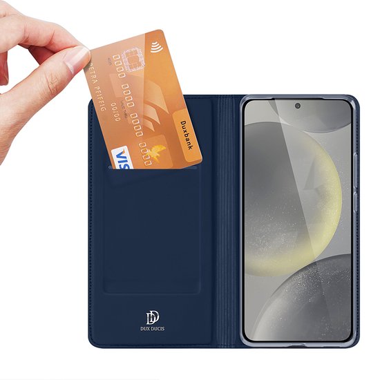 Dux Ducis - Coque de téléphone compatible avec Samsung Galaxy S25 Plus - Skin Pro - Book Case - Blauw