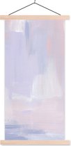 Posterhanger incl. Poster 90x180 cm - Schoolplaat - Pastel - Verf - Design - Textielposter - Blanke latten