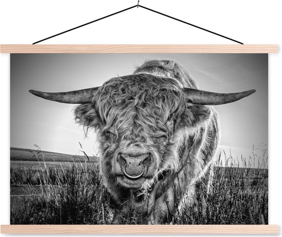 Porte-affiche avec affiche - Affiche scolaire - Highlander écossais - Zwart - Wit - 60x40 cm - lattes vierges