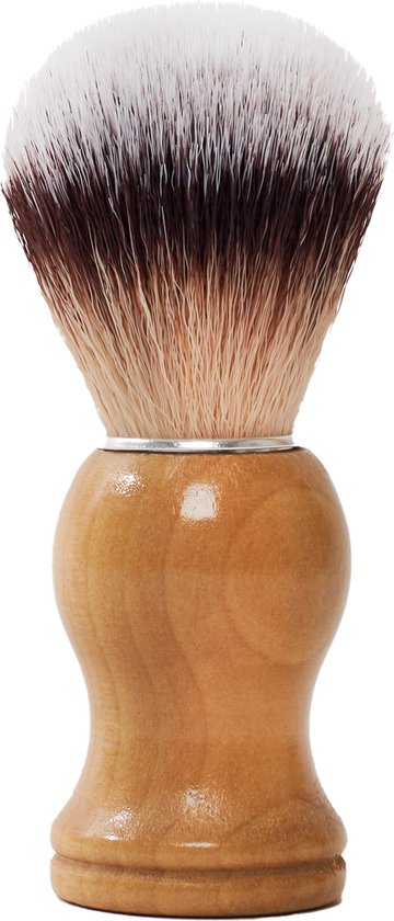 Biowust Scheerkwast van Bamboe – met Klassiek handvat - Voor een Volle Scheerschuim en Gelijkmatige Verdeling - 100% vegan