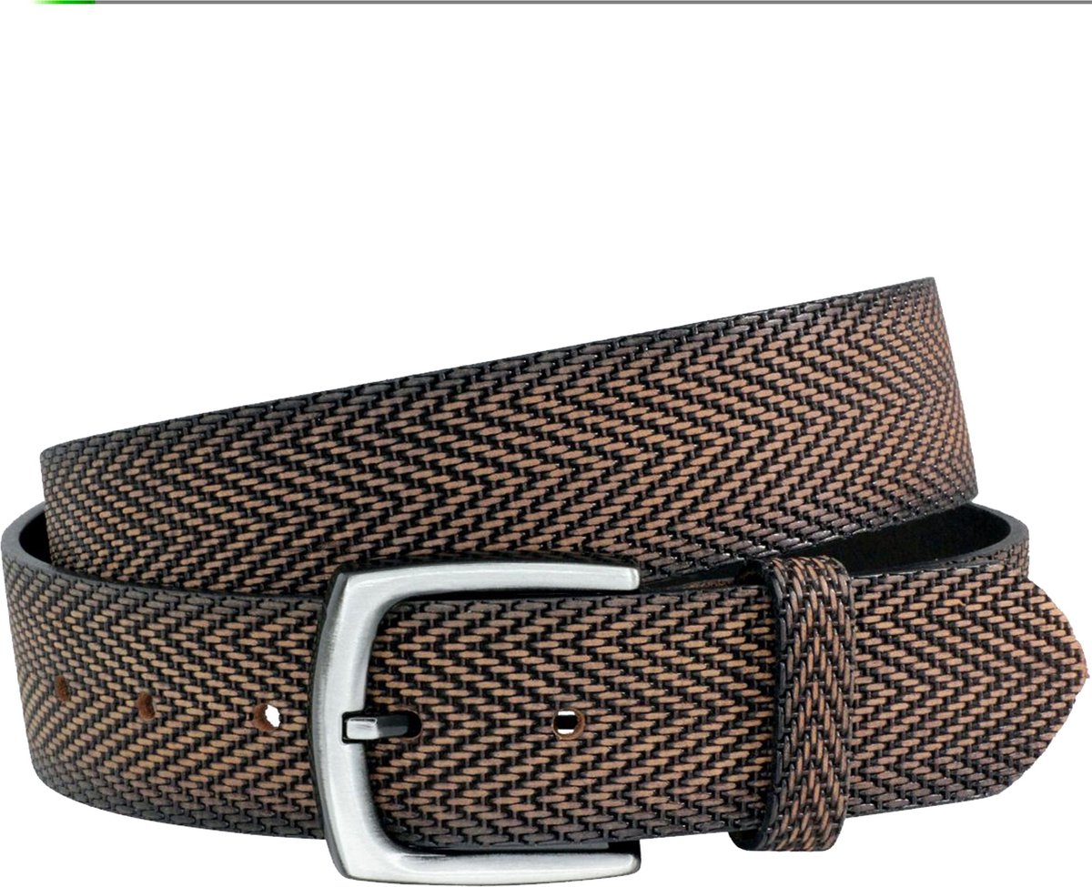 LINDENMANN leren heren riem - bruin