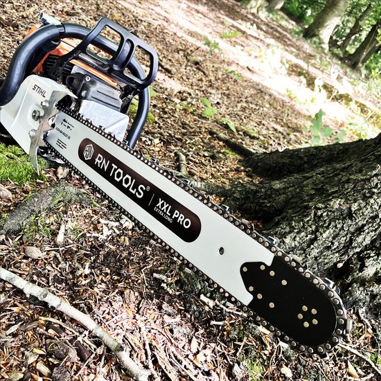 RNtools Zaagblad XXL Pro 63 cm met Vervangbaar Gelagerd Neusstuk voor de Kettingzaag (o.a. Stihl) + 2x RNtools Zaagketting 3/8 1.6mm 84 Schakels van RNtools — afbeelding 4