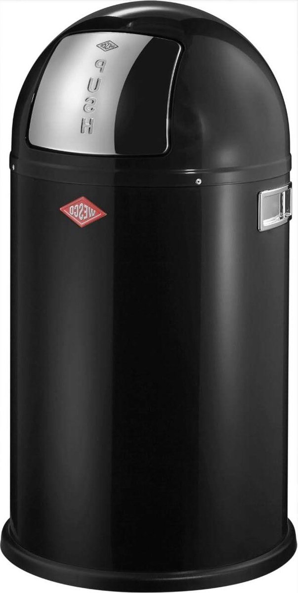 Goedkoopste Content in HTML - Afvalbak gelegeerd staal 22 liter zwart 63 cm-22 liter pedaalemmer 50 liter