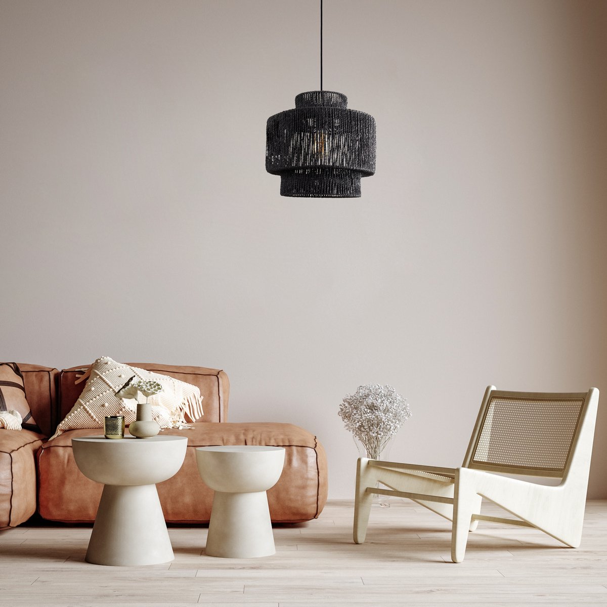 Paco Home Tafellamp Vloerlamp Vintage E27 Woonkamerlamp Industrieel Design Modern LED Lamp Retro Slaapkamer Hout, Soort lamp:Staande lamp, Kleur:Natuur 1
