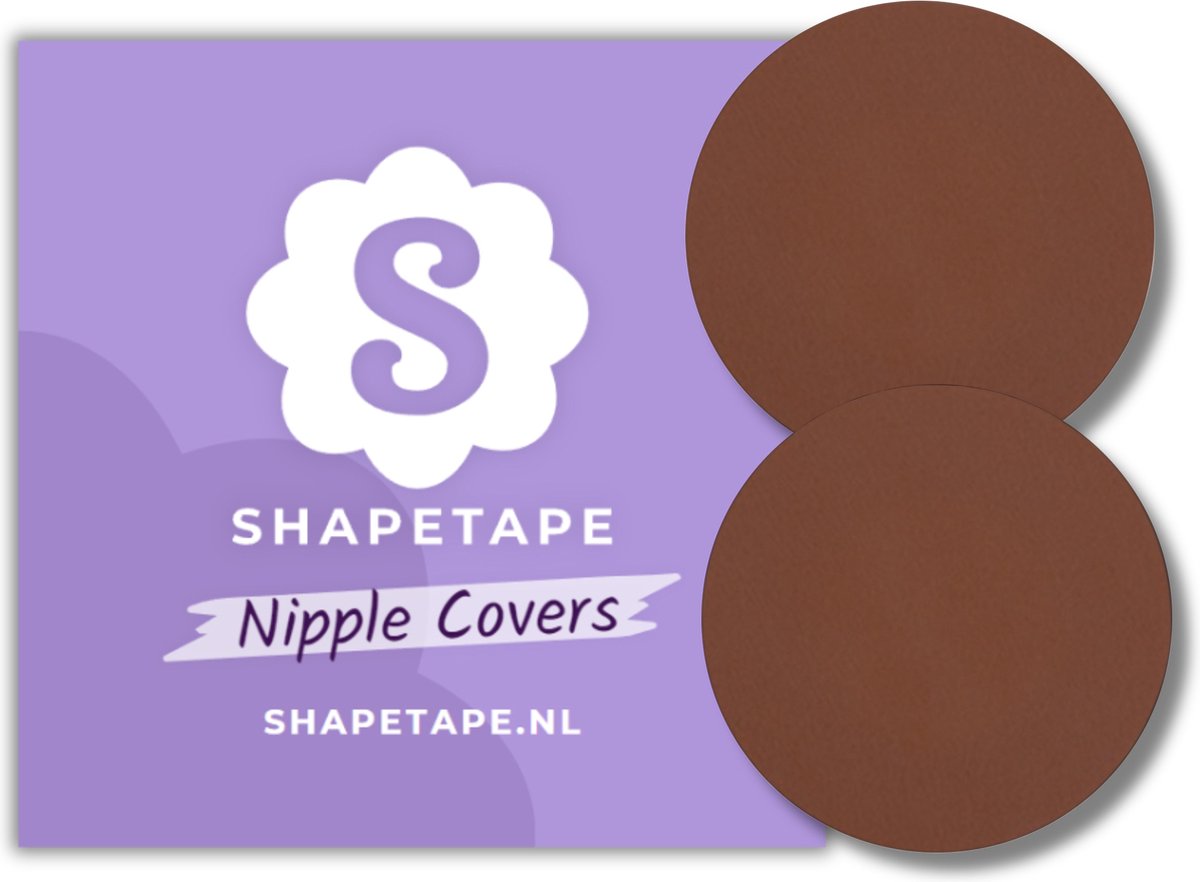 Shapetape Nipple Covers - 10 Stuks - Bruin - Tepelstickers - Tepelplakkers - Tepelcovers - Tepelbedekkers Tepelplakkers - Tepelstickers - Tepelbeschermers - Tepelpleisters - Boob tape - Nipple sticker